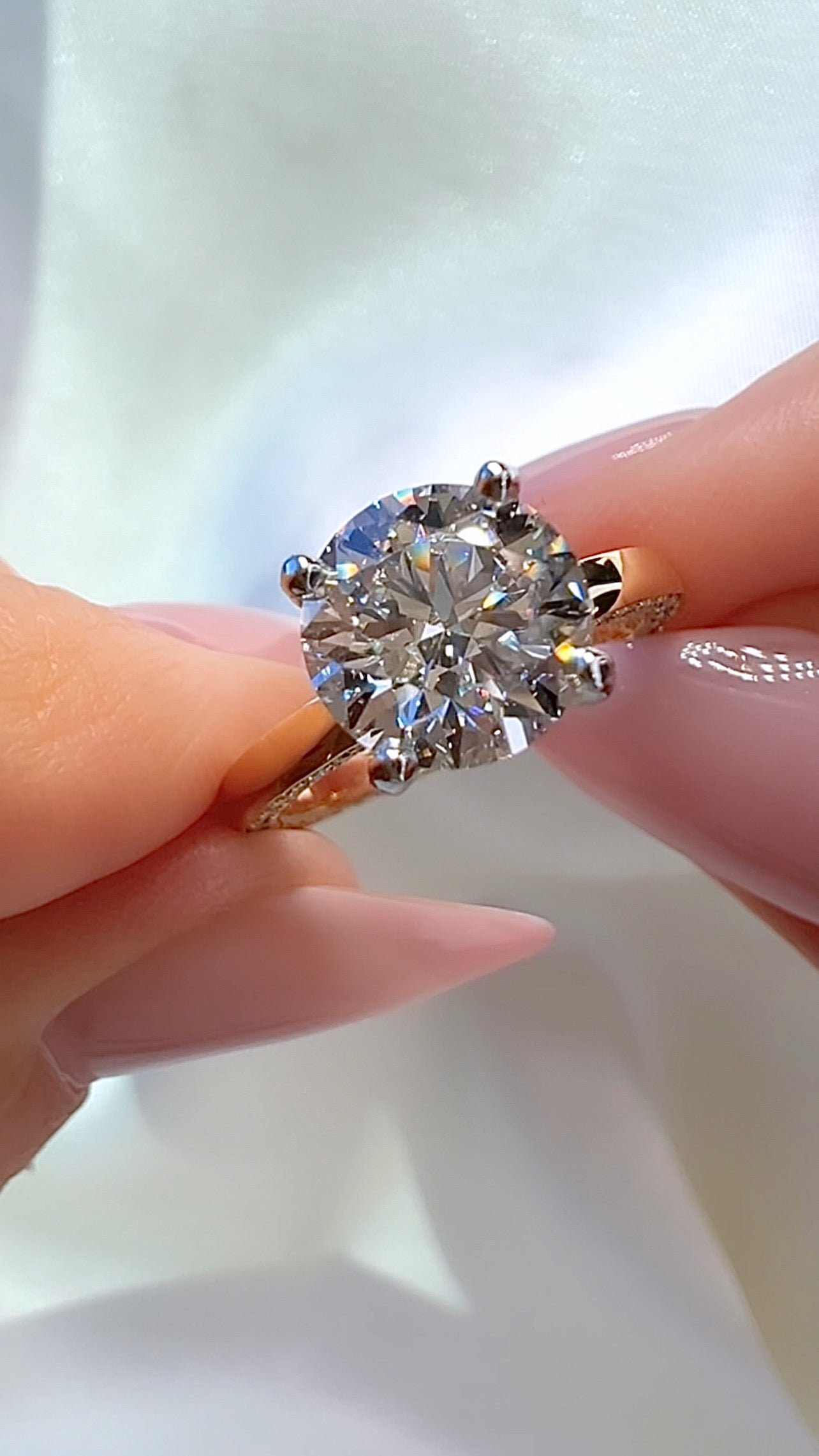 2.10CT Round Brilliant Cut Lab Diamond Ring