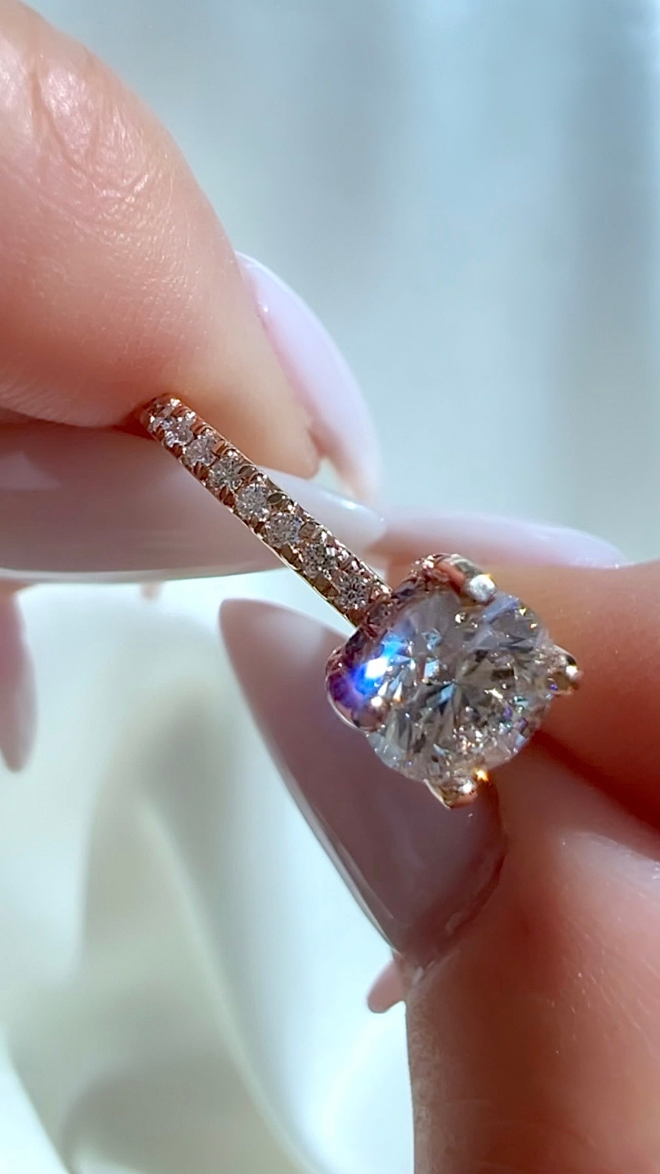 1.09CT Round Brilliant Cut Lab Diamond Engagement Ring Luxury Diamonds