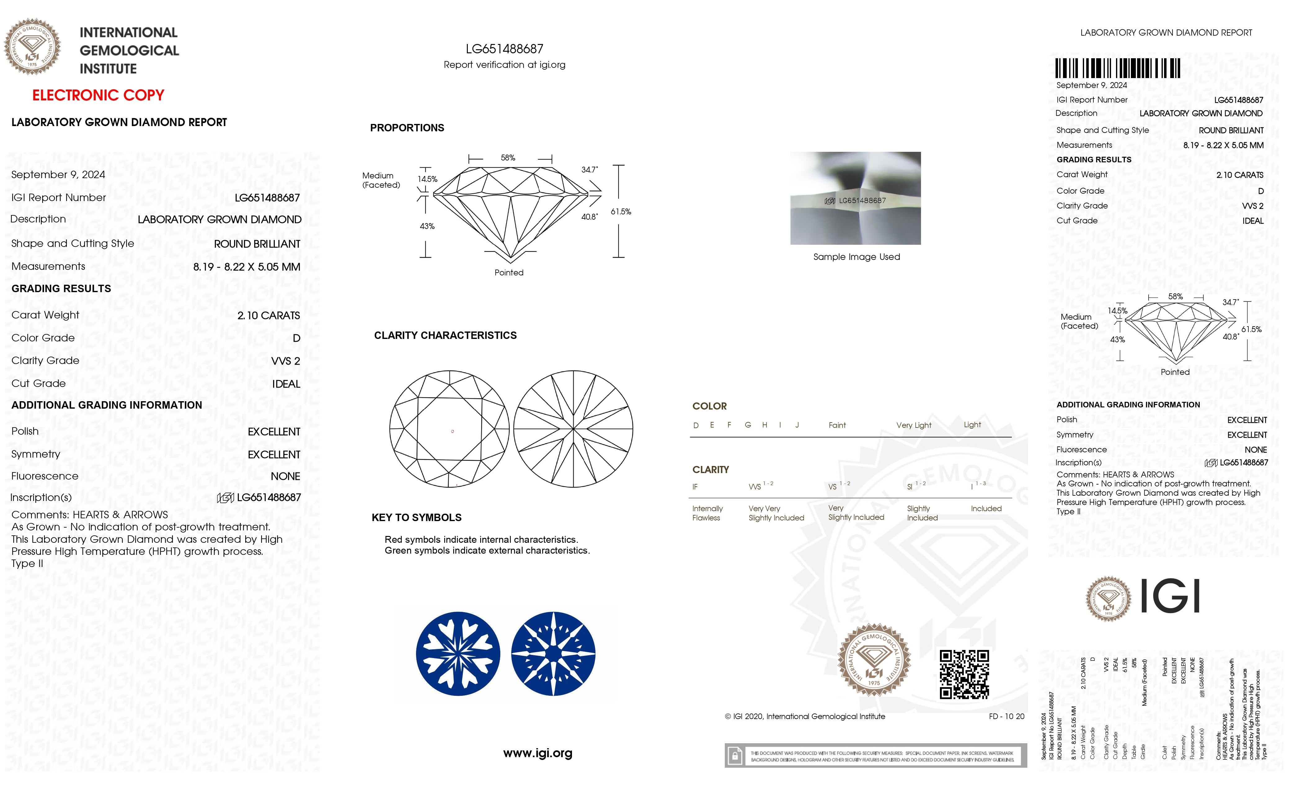 2.10CT Round Brilliant Cut Lab Diamond Ring