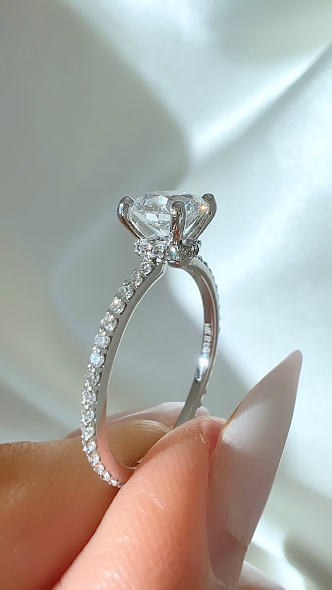1.08CT Round Brilliant Cut Lab Diamond Ring