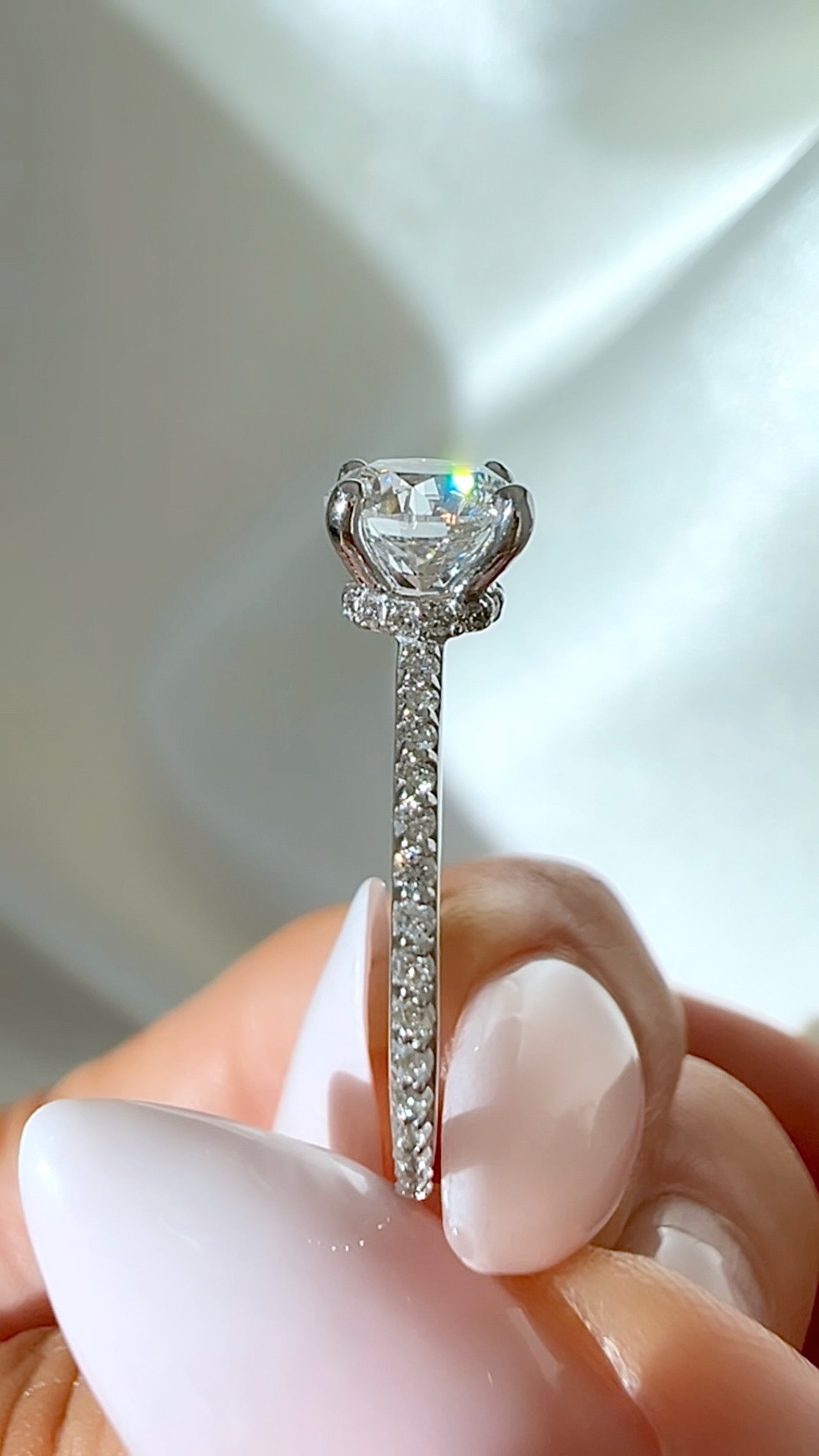 1.08CT Round Brilliant Cut Lab Diamond Ring