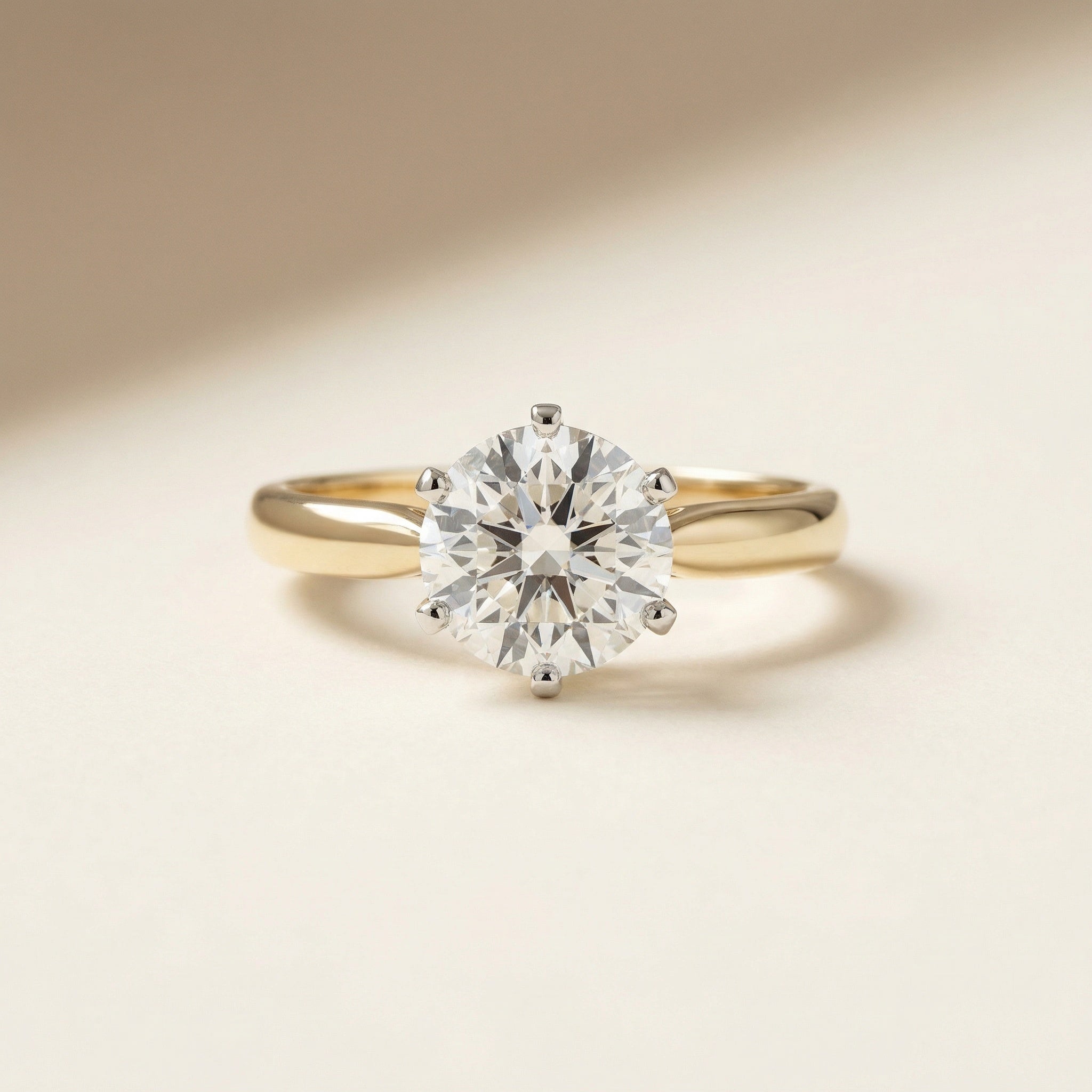 LUX-F1620-1.00 Round Brilliant Cut Six Prong Classic Solitaire