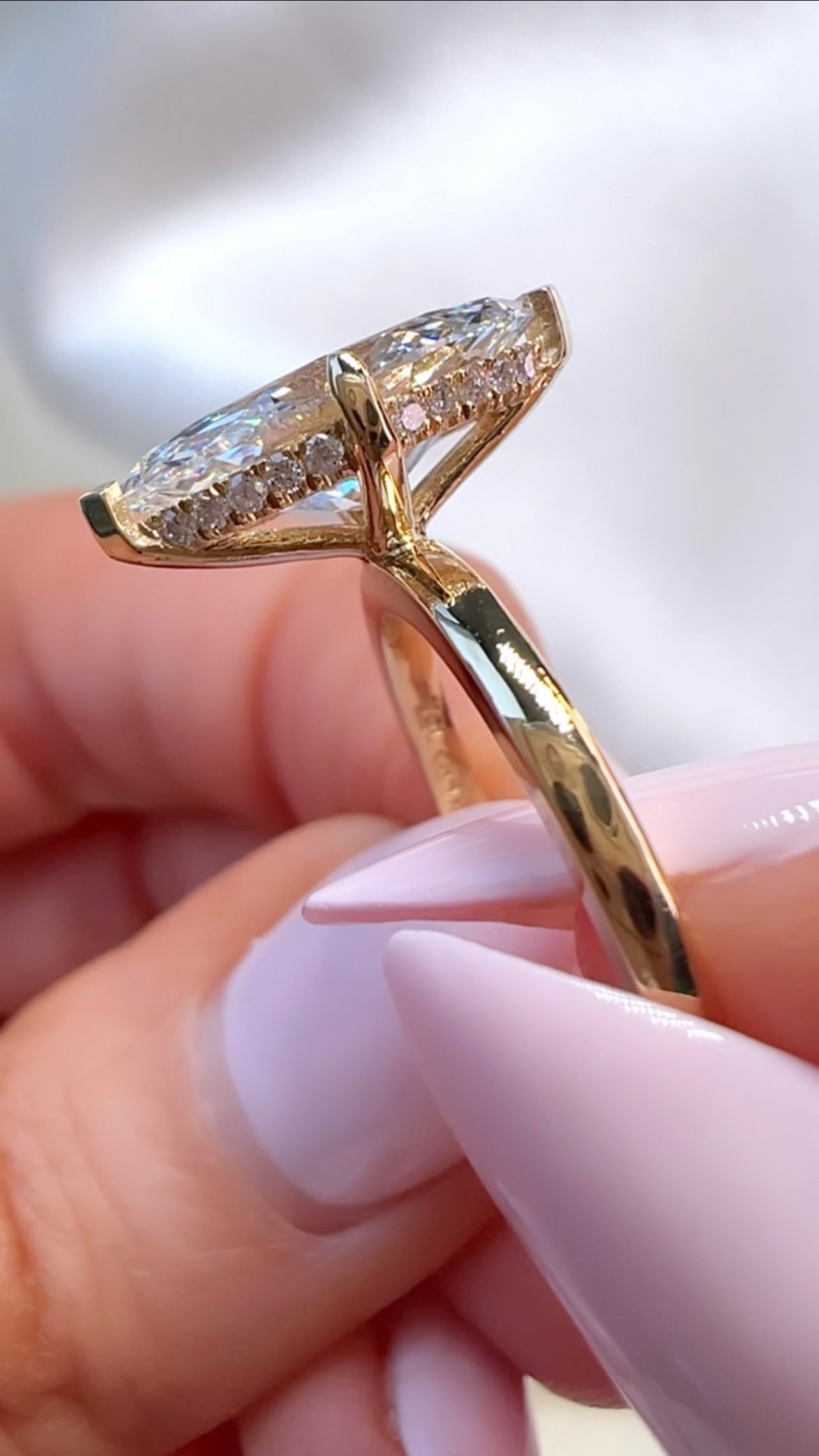 2.59CT Marquise Cut Lab Diamond Solitaire Ring