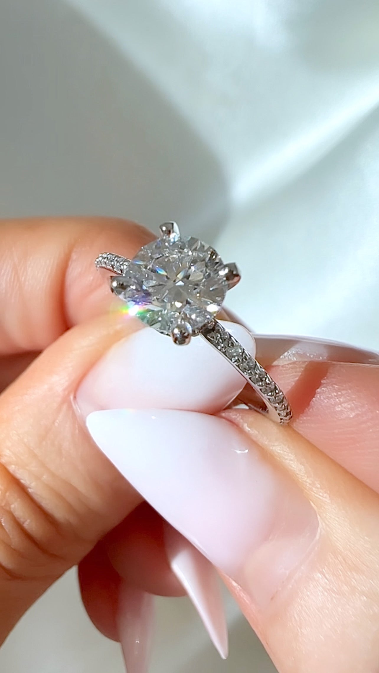 1.08CT Round Brilliant Cut Lab Diamond Ring