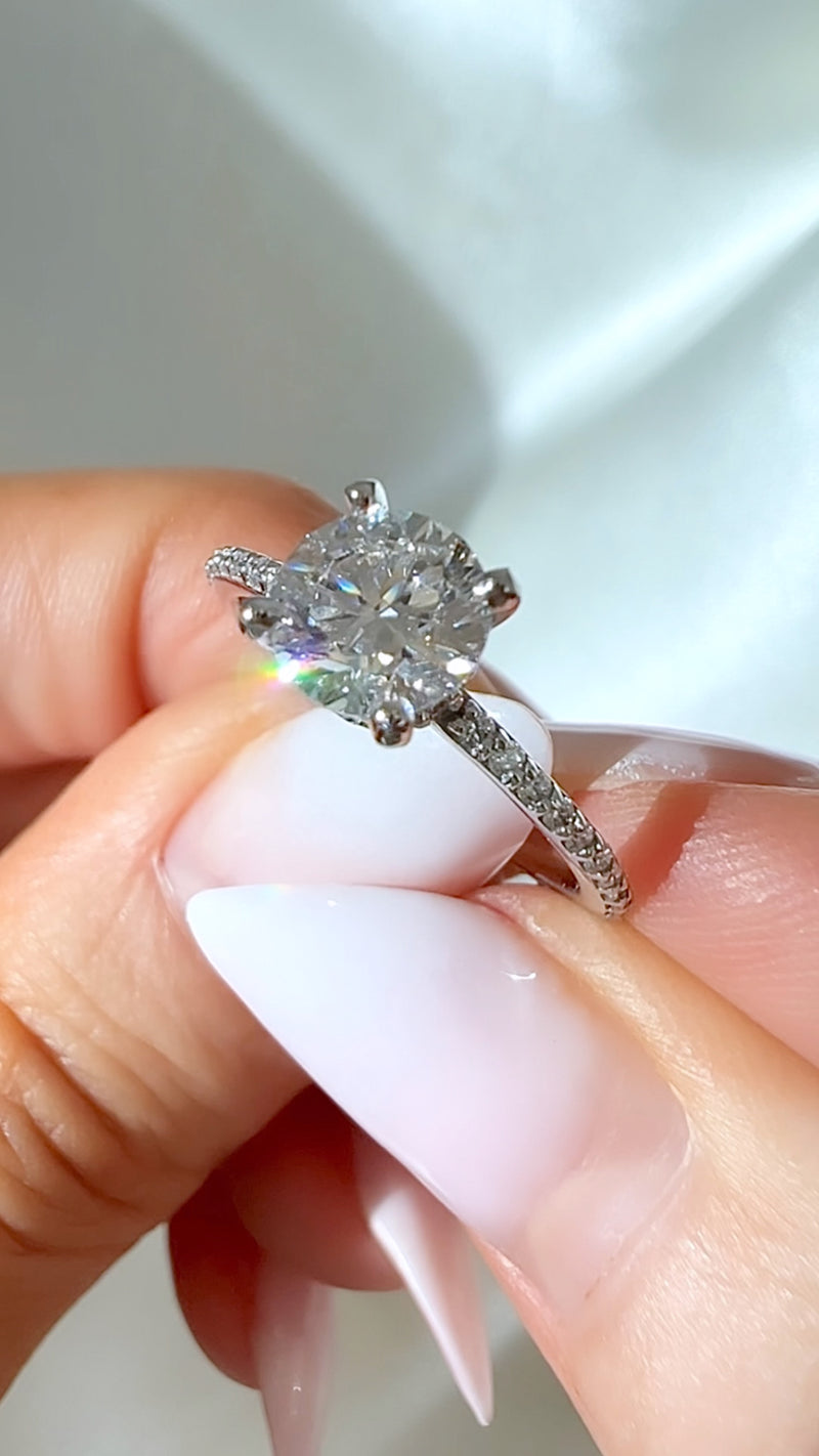 1.08CT Round Brilliant Cut Lab Diamond Ring