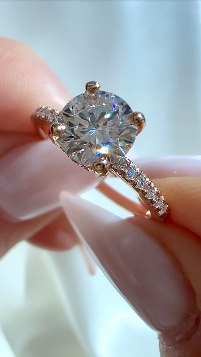 1.09CT Round Brilliant Cut Lab Diamond Engagement Ring