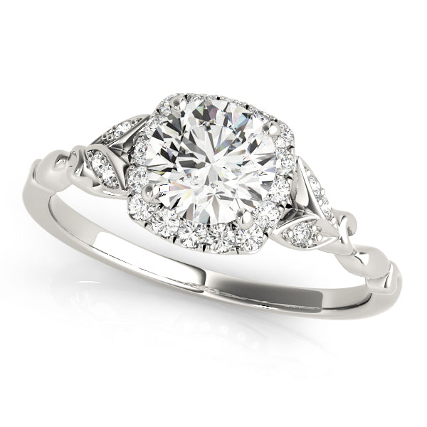 ROUND HALO ENGAGEMENT RING / 50968-E-1/2