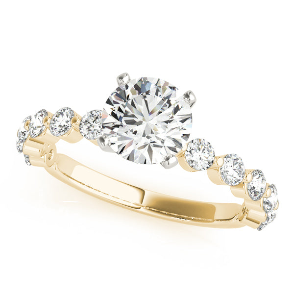 LUX-51101-E Round Brilliant Floating Diamond Engagement Ring Luxury Diamonds