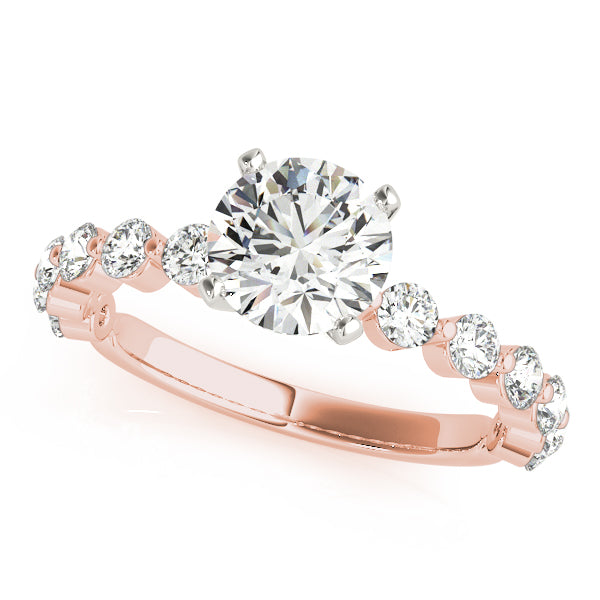 LUX-51101-E Round Brilliant Floating Diamond Engagement Ring Luxury Diamonds