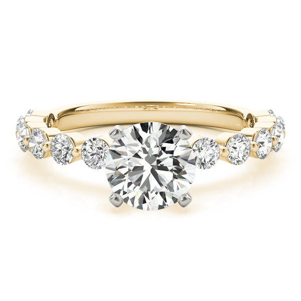 LUX-51101-E Round Brilliant Floating Diamond Engagement Ring Luxury Diamonds