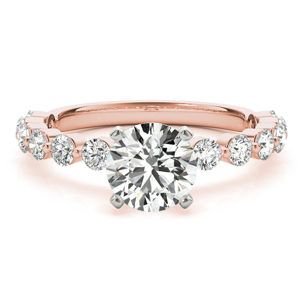 LUX-51101-E Round Brilliant Floating Diamond Engagement Ring Luxury Diamonds