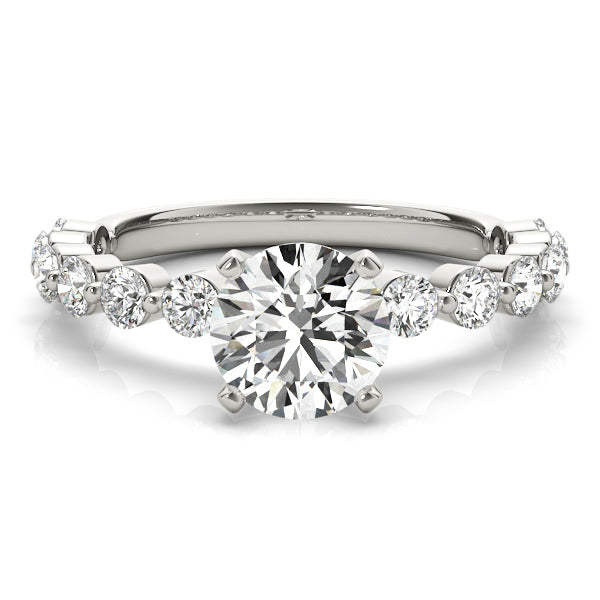 LUX-51101-E Round Brilliant Floating Diamond Engagement Ring Luxury Diamonds