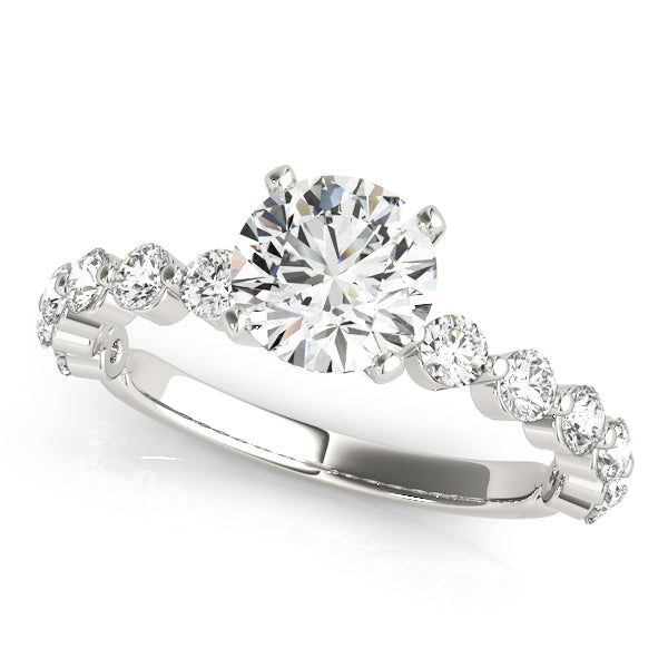LUX-51101-E Round Brilliant Floating Diamond Engagement Ring Luxury Diamonds