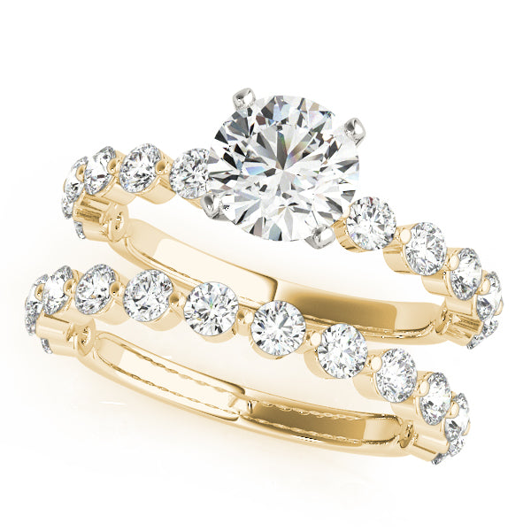 LUX-51101-E Round Brilliant Floating Diamond Engagement Ring Luxury Diamonds