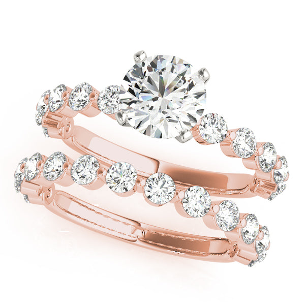 LUX-51101-E Round Brilliant Floating Diamond Engagement Ring Luxury Diamonds