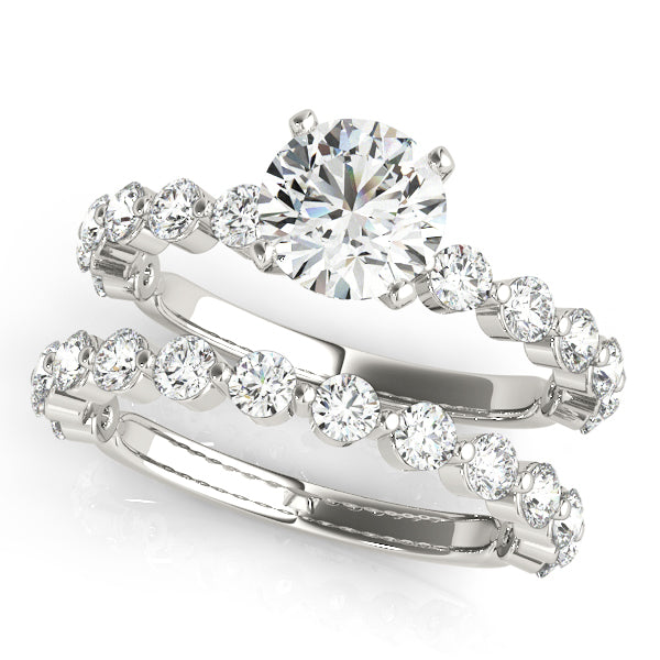 LUX-51101-E Round Brilliant Floating Diamond Engagement Ring Luxury Diamonds
