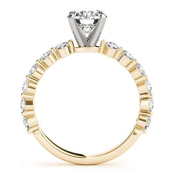 LUX-51101-E Round Brilliant Floating Diamond Engagement Ring Luxury Diamonds