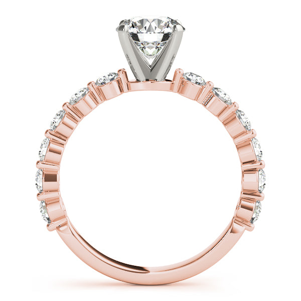 LUX-51101-E Round Brilliant Floating Diamond Engagement Ring Luxury Diamonds