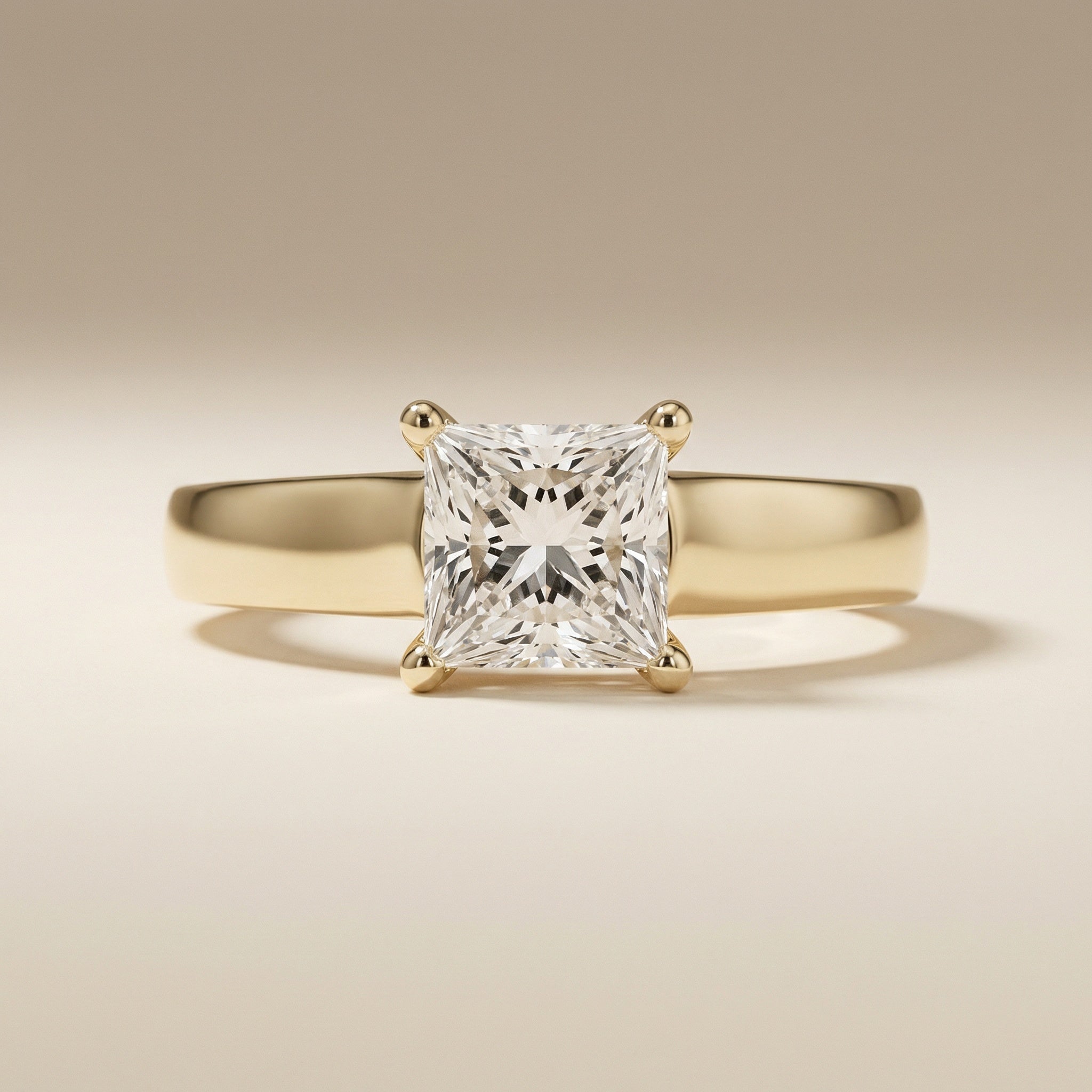 LUX-83765-1 Princess Cut Lucida Classic Solitaire