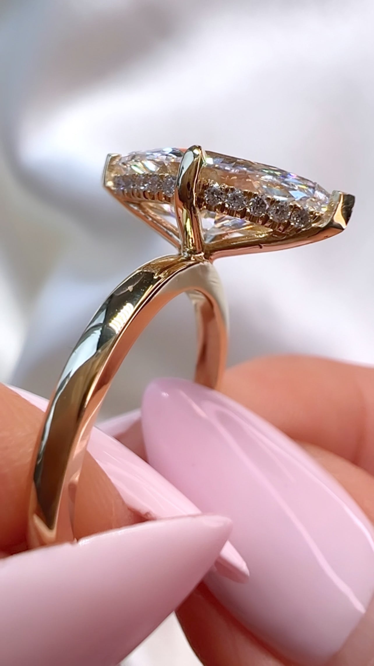 2.59CT Marquise Cut Lab Diamond Solitaire Ring