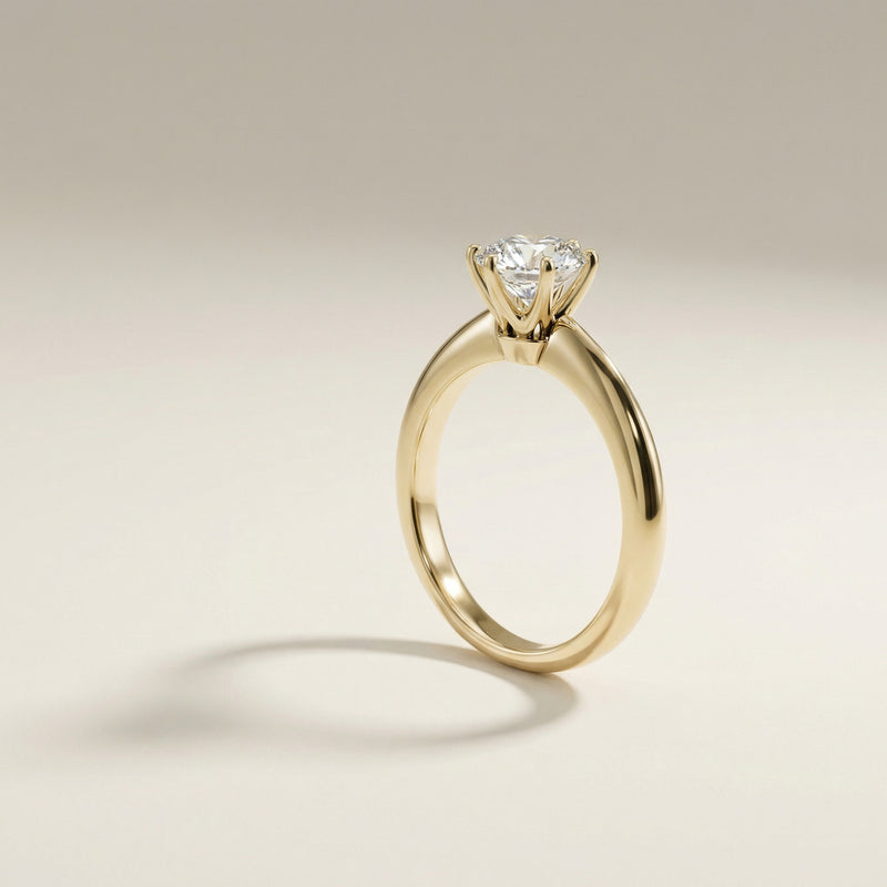 LUX-85131-1 Knife Edge Six Prong Classic Solitaire