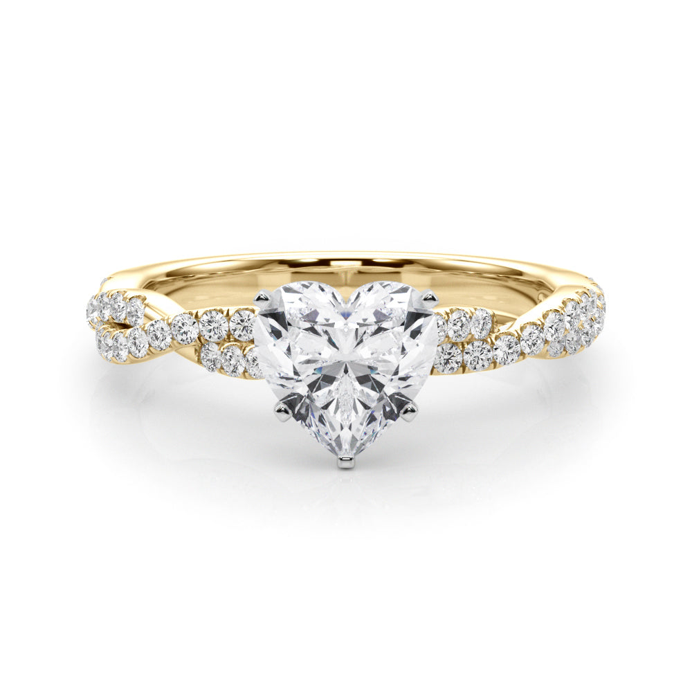 LUX-84774 Twisted Pave Diamond Engagement Ring