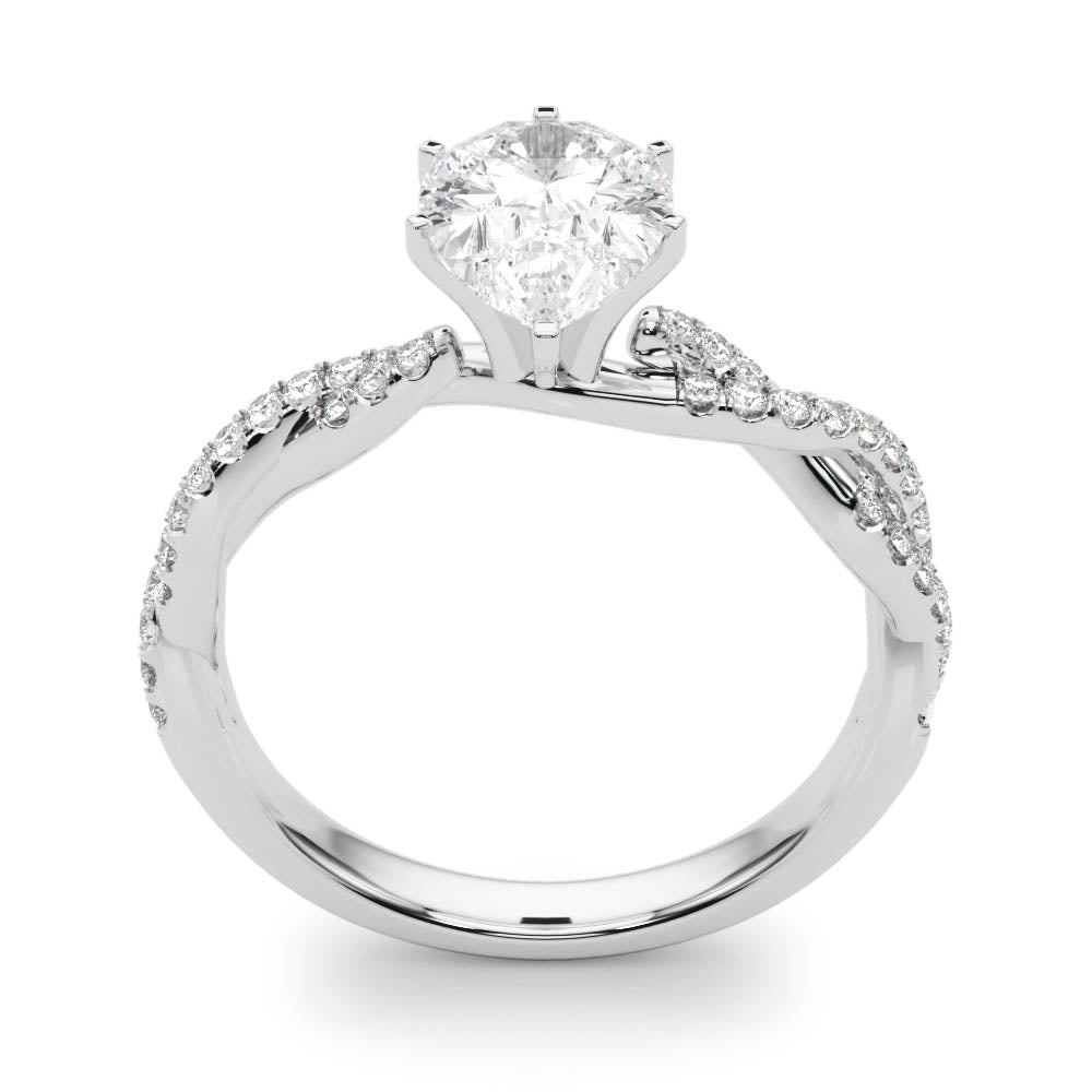 LUX-84774 Twisted Pave Diamond Engagement Ring