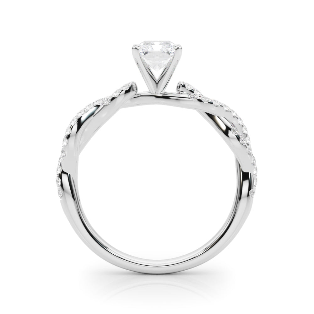 LUX-84774 Twisted Pave Diamond Engagement Ring