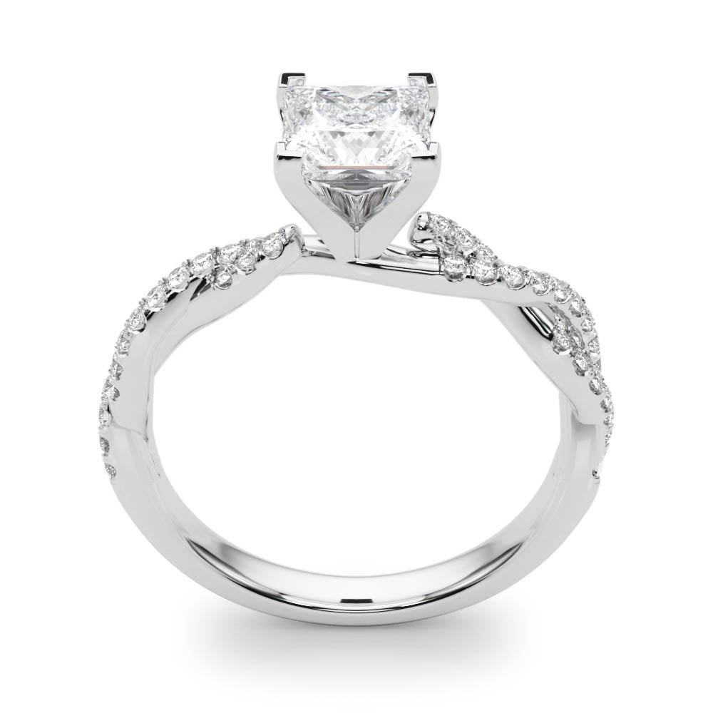 LUX-84774 Twisted Pave Diamond Engagement Ring