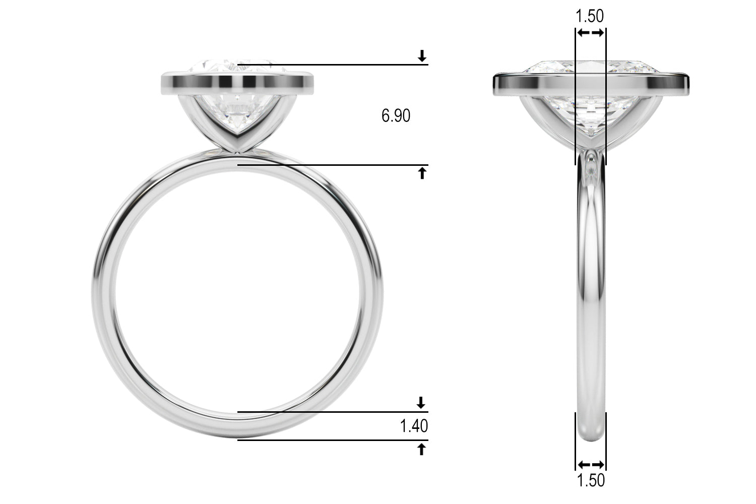 LUX-85511-OV-2CT Luxury Diamonds