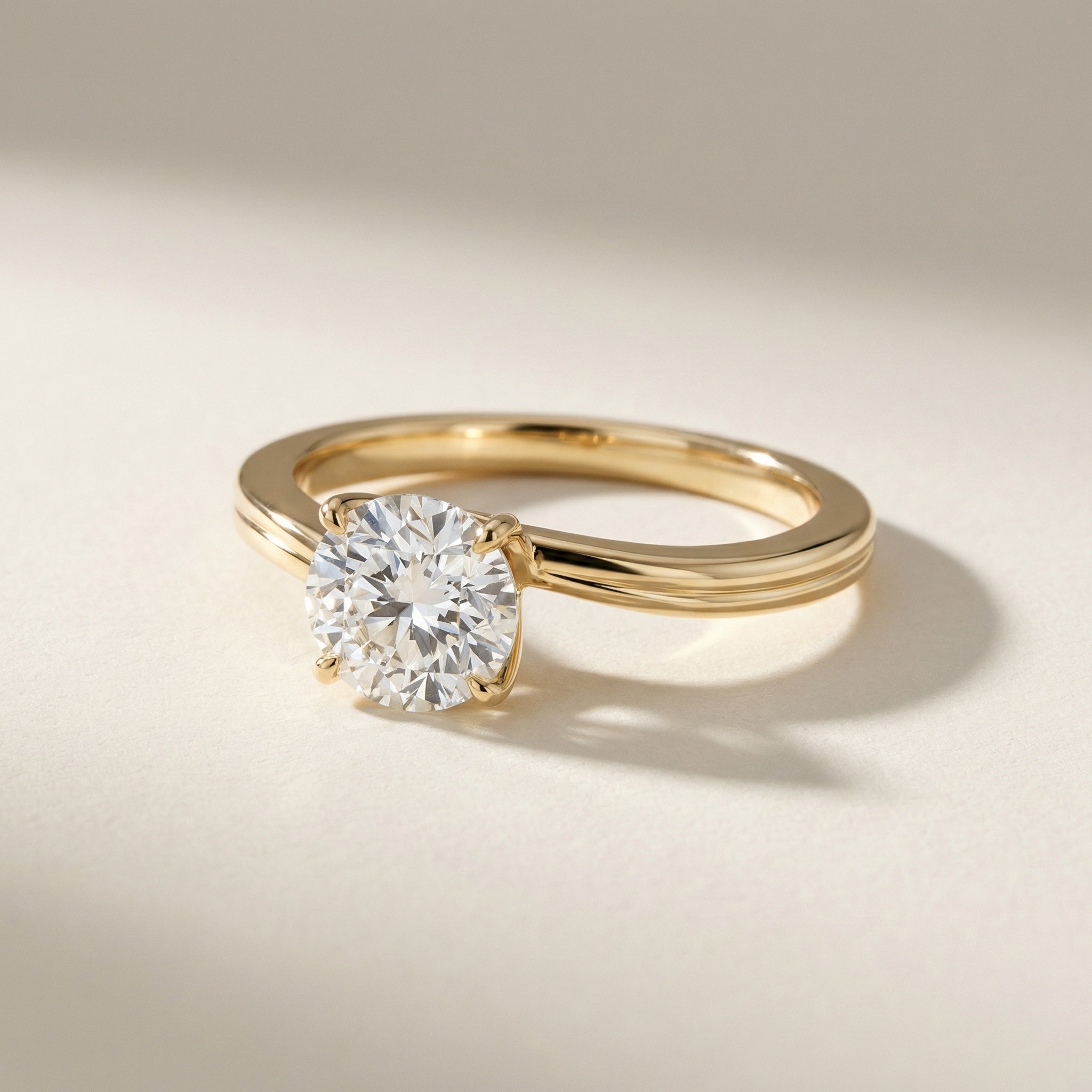 LUX-50905-E-1 Twisted Shank Classic Solitaire