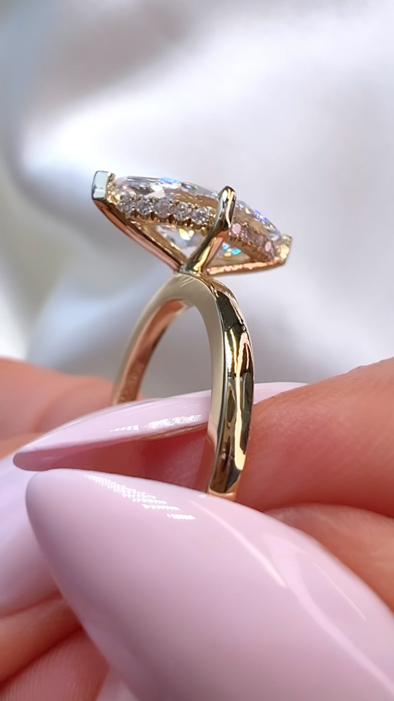 2.59CT Marquise Cut Lab Diamond Solitaire Ring