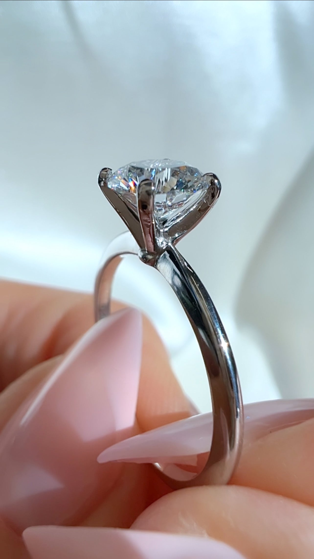 1.26CT Round Brilliant Cut Lab Diamond Solitaire Ring