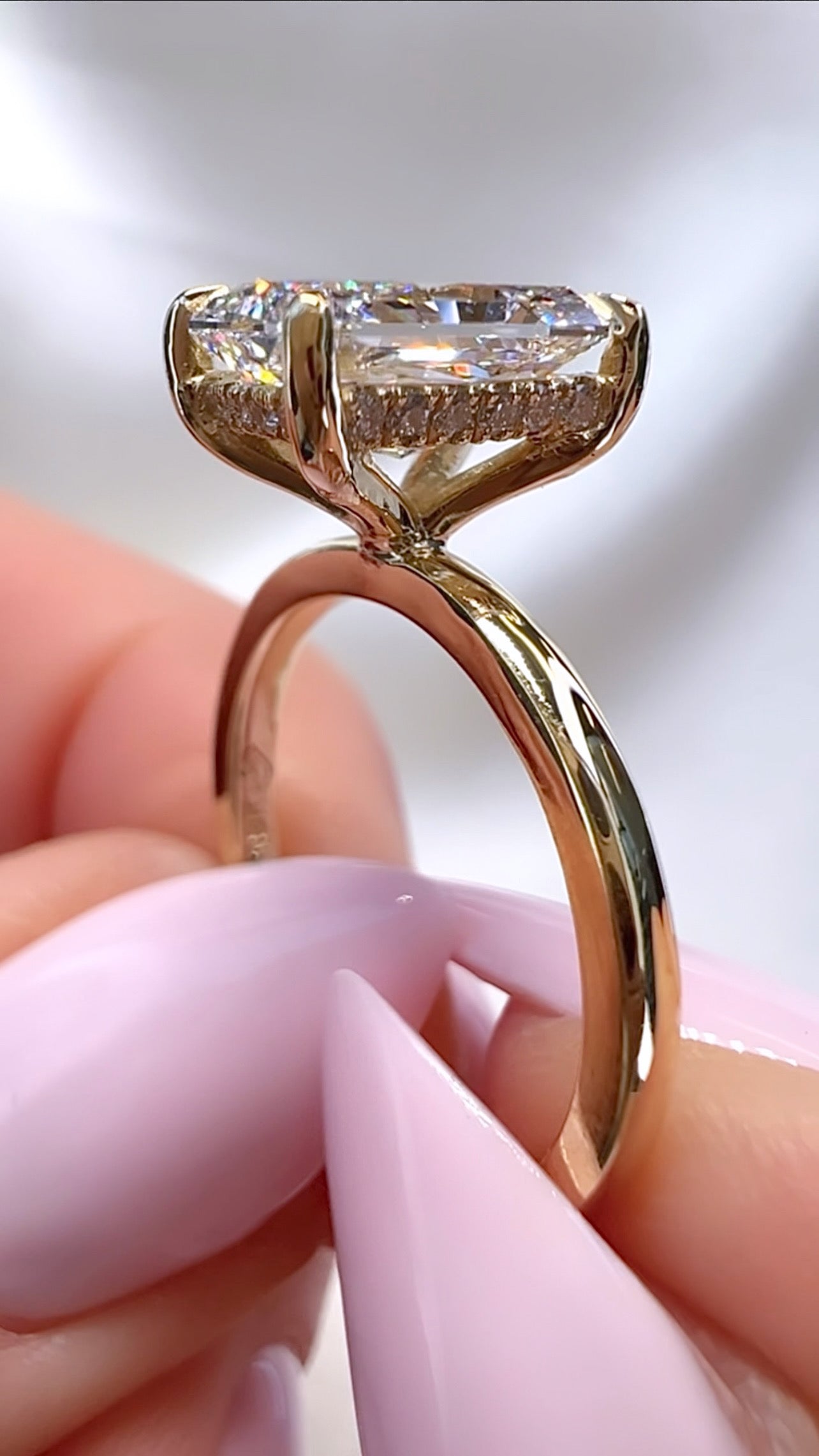 2.33CT Radiant Cut Lab Diamond Ring