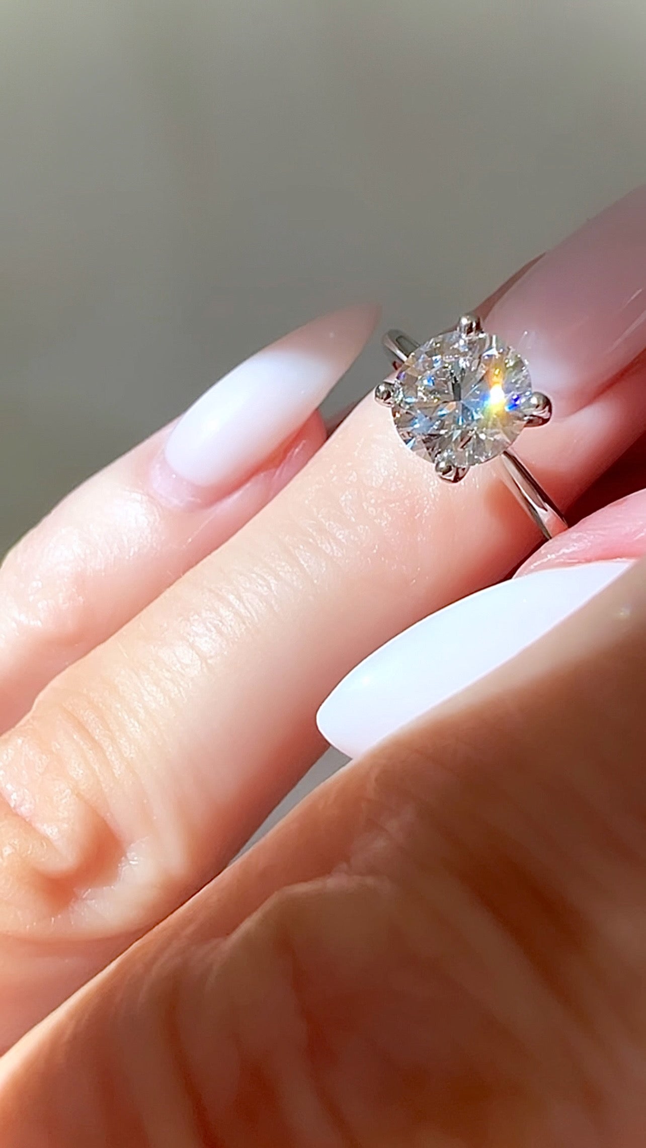 1.26CT Round Brilliant Cut Lab Diamond Solitaire Ring Luxury Diamonds