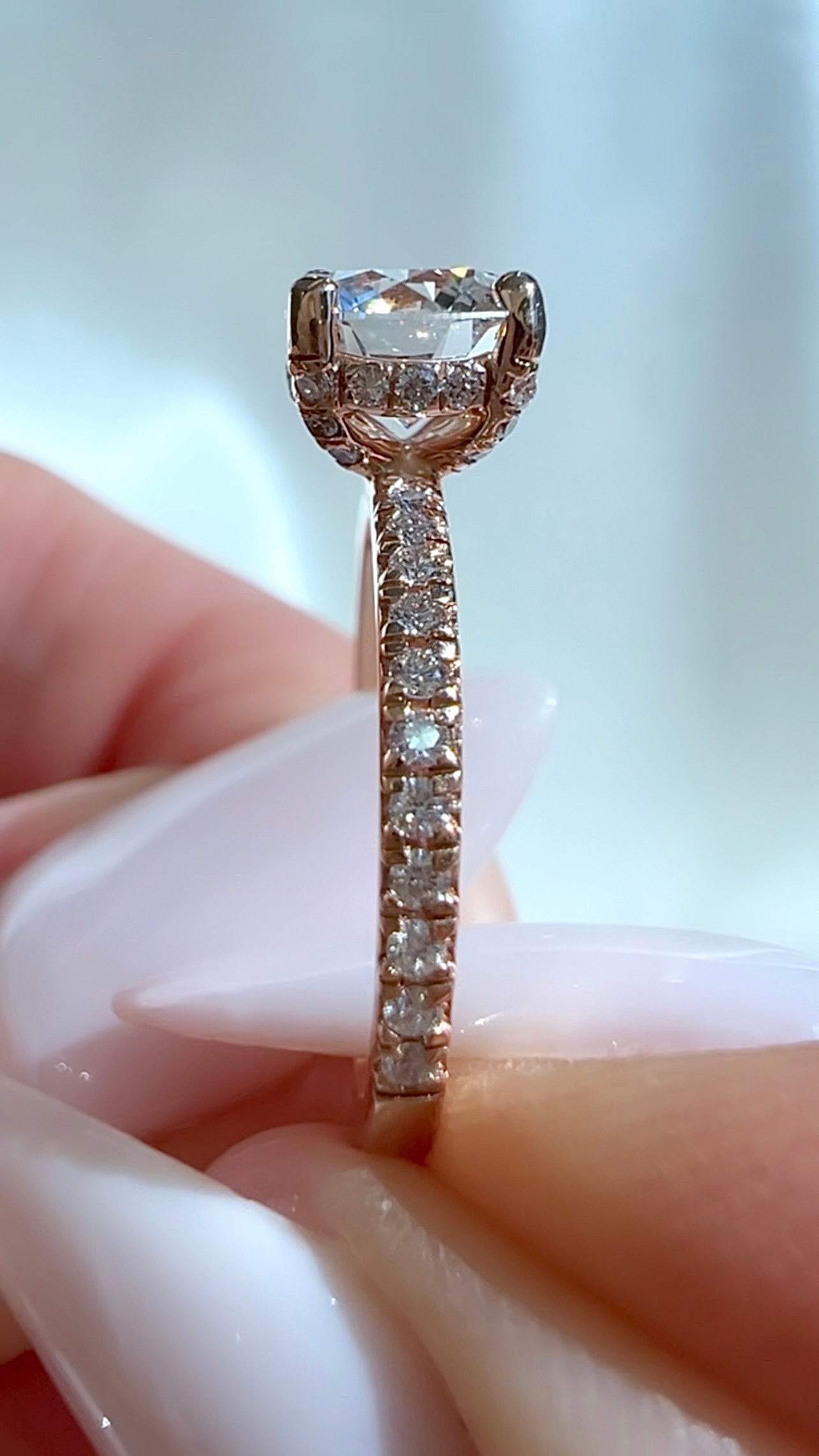 1.09CT Round Brilliant Cut Lab Diamond Engagement Ring Luxury Diamonds