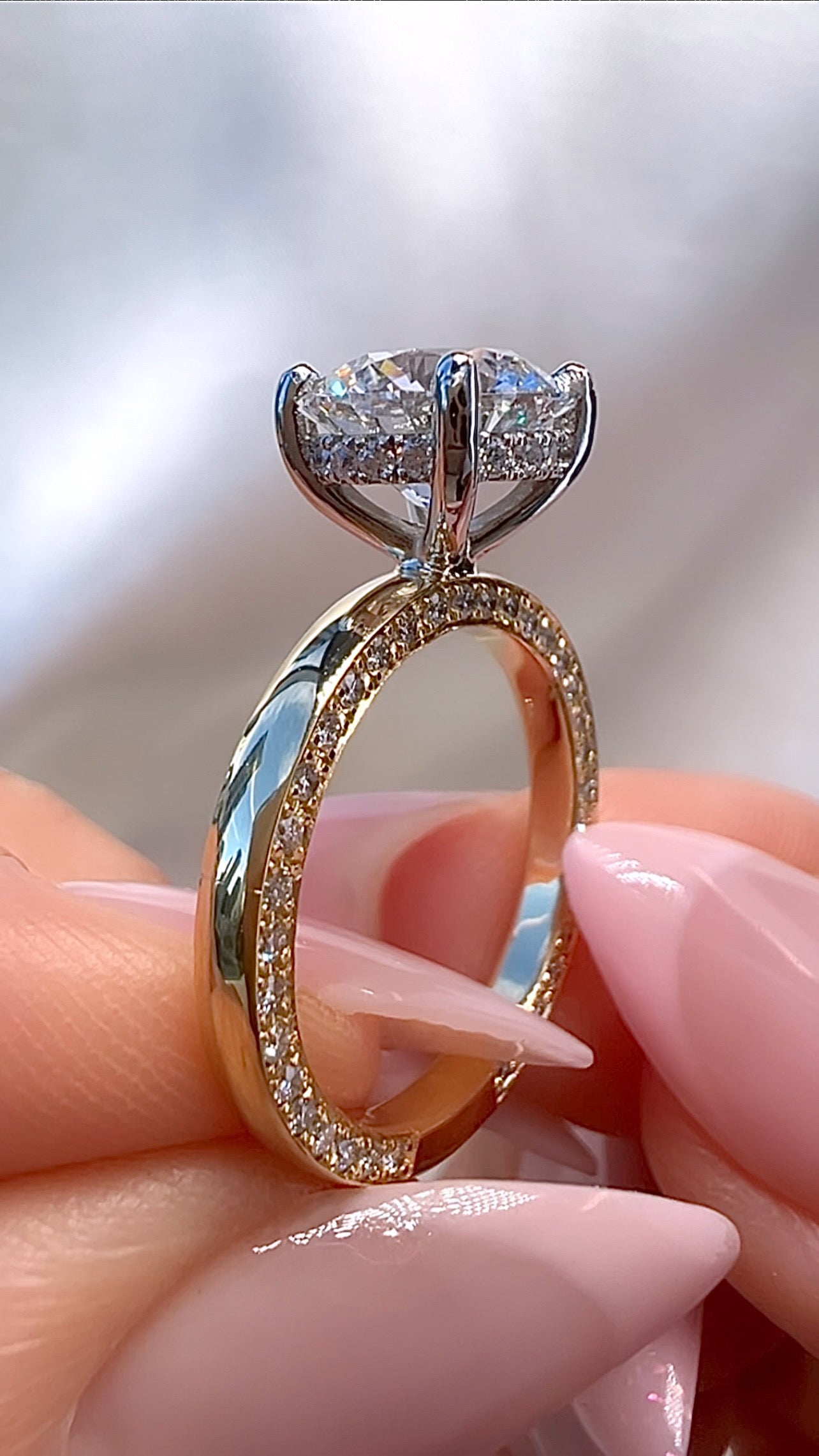 2.10CT Round Brilliant Cut Lab Diamond Ring