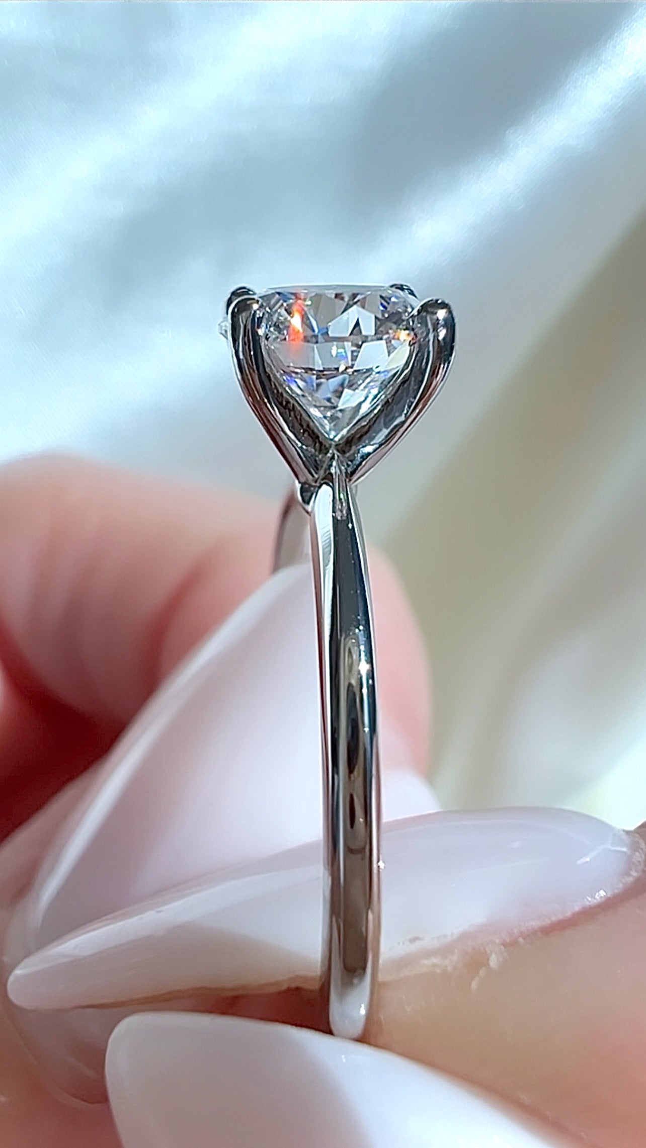 1.26CT Round Brilliant Cut Lab Diamond Solitaire Ring Luxury Diamonds
