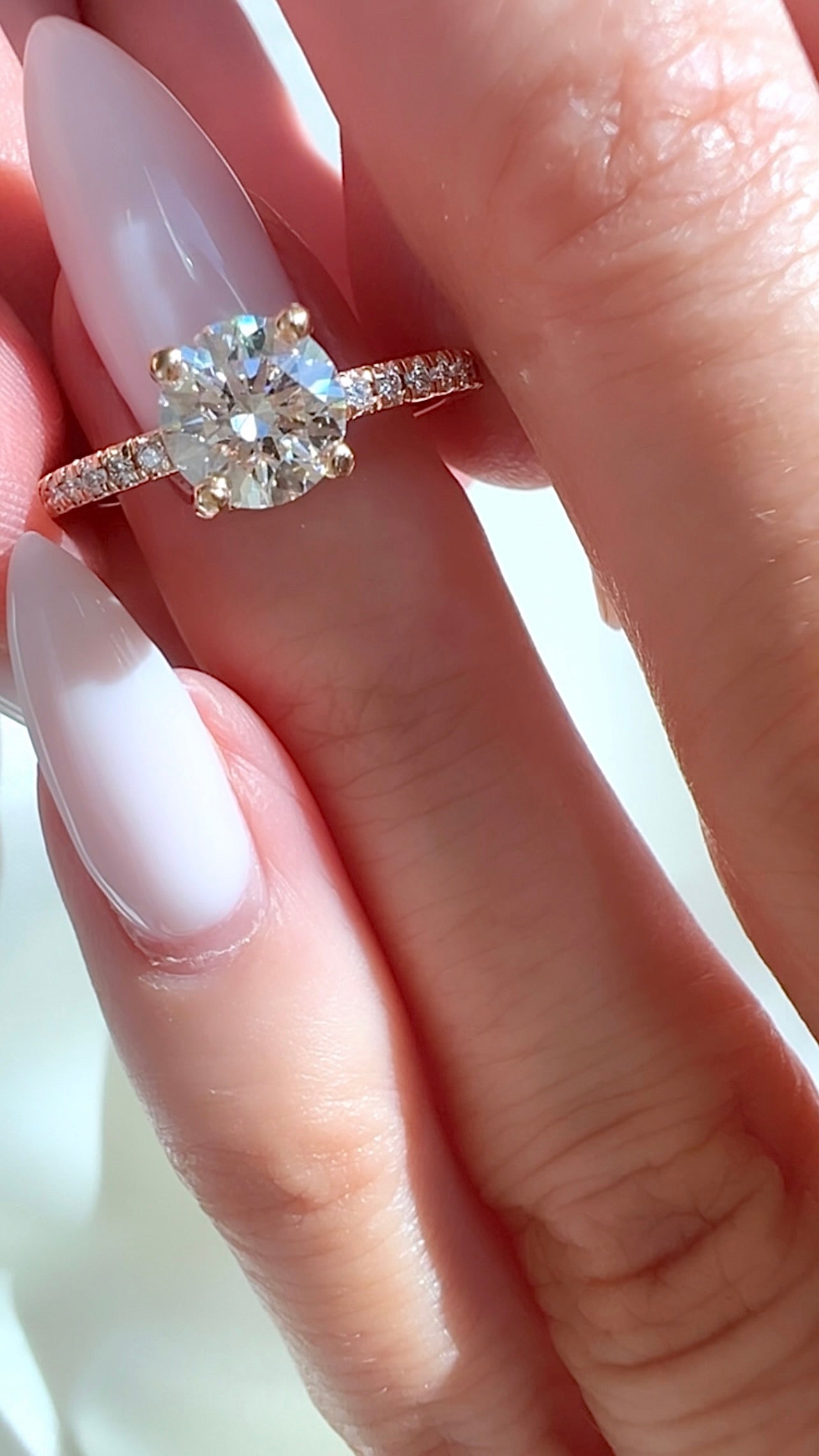 1.09CT Round Brilliant Cut Lab Diamond Engagement Ring Luxury Diamonds