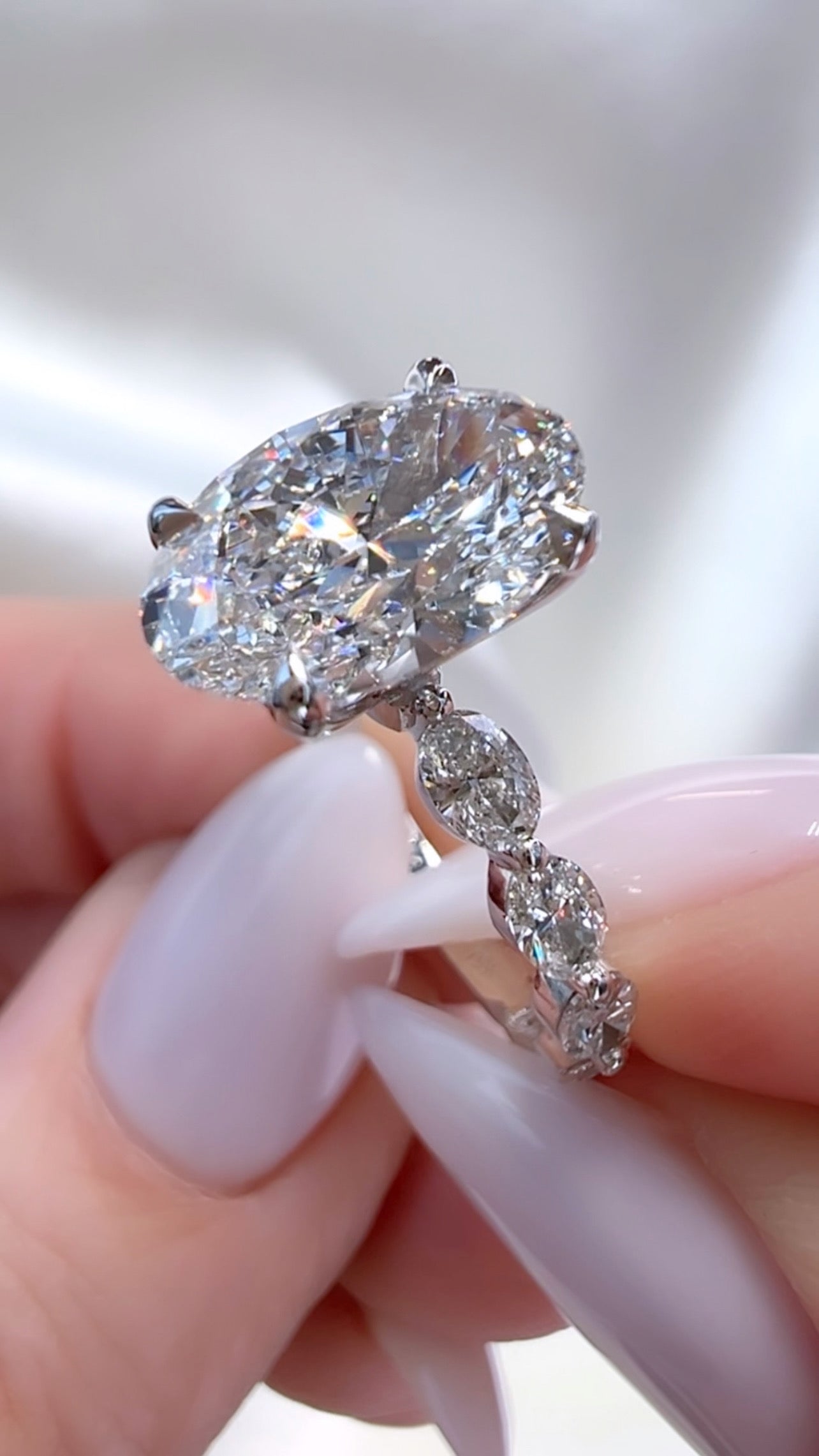 2.81CT Oval Cut Lab Diamond Ring