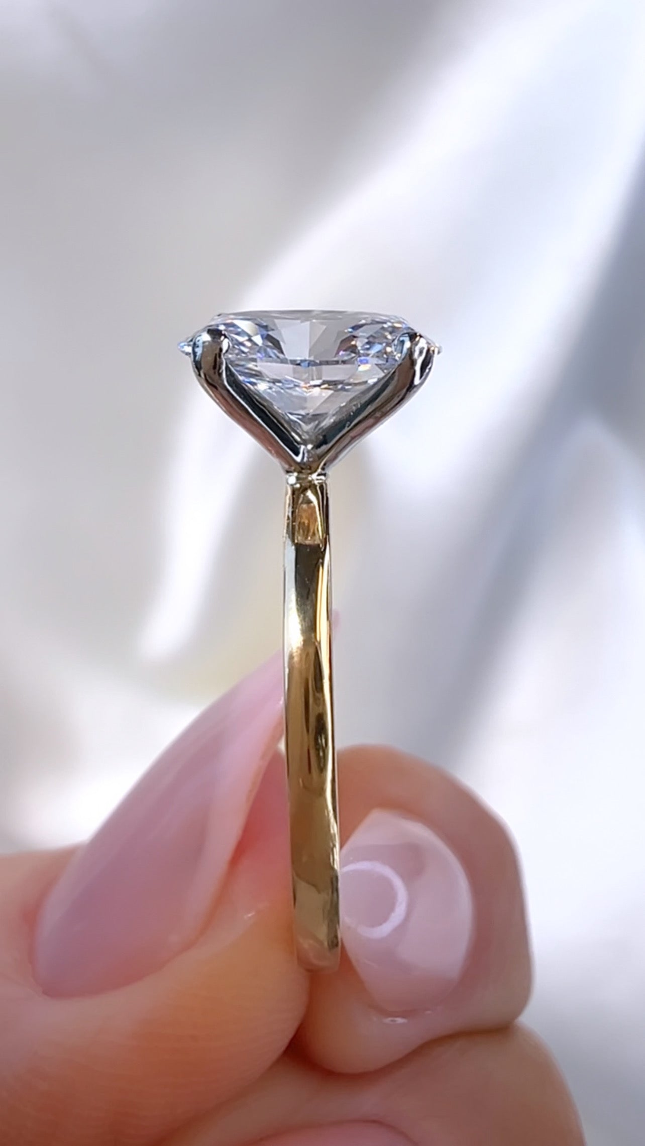 1.64CT Oval Cut Lab Diamond Solitaire Ring