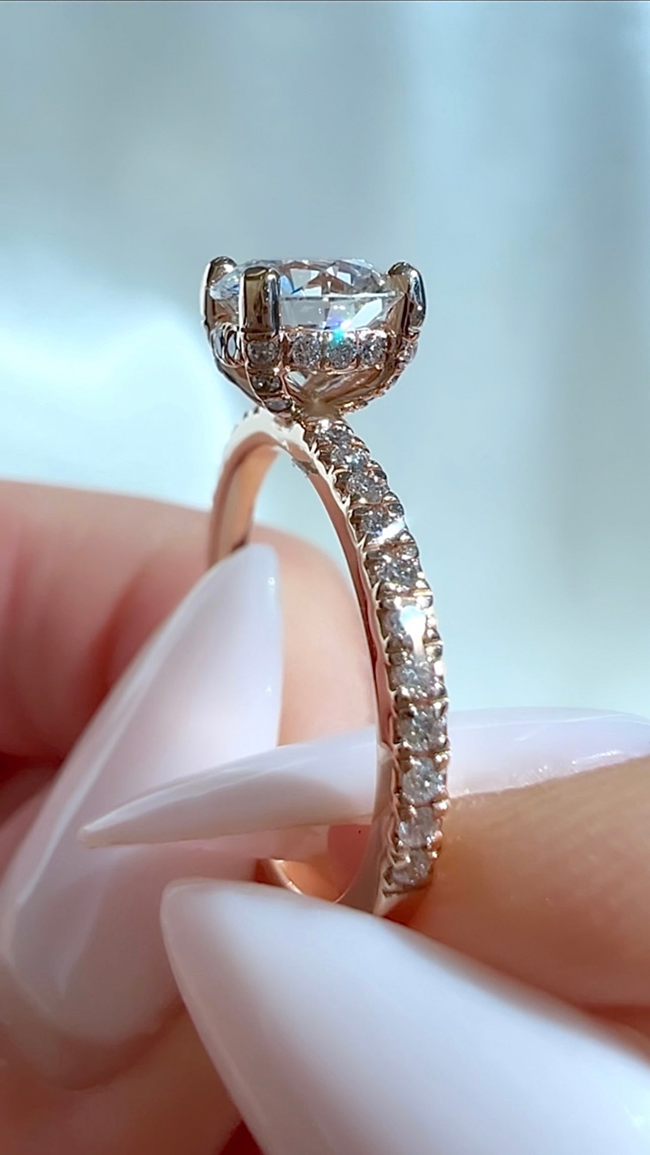 1.09CT Round Brilliant Cut Lab Diamond Engagement Ring