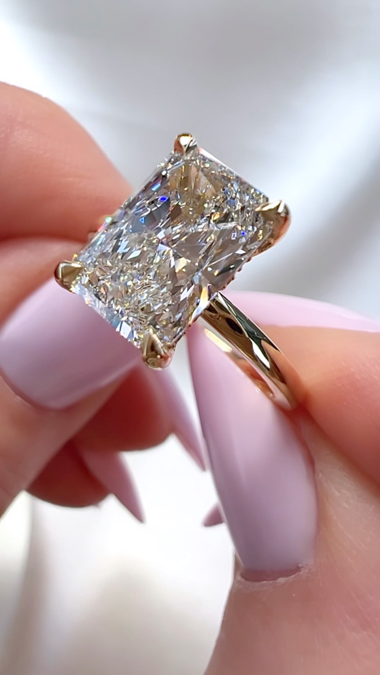 2.33CT Radiant Cut Lab Diamond Ring