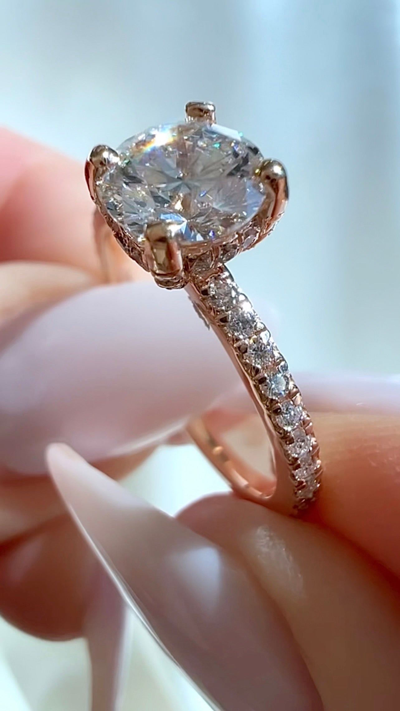 1.09CT Round Brilliant Cut Lab Diamond Engagement Ring Luxury Diamonds