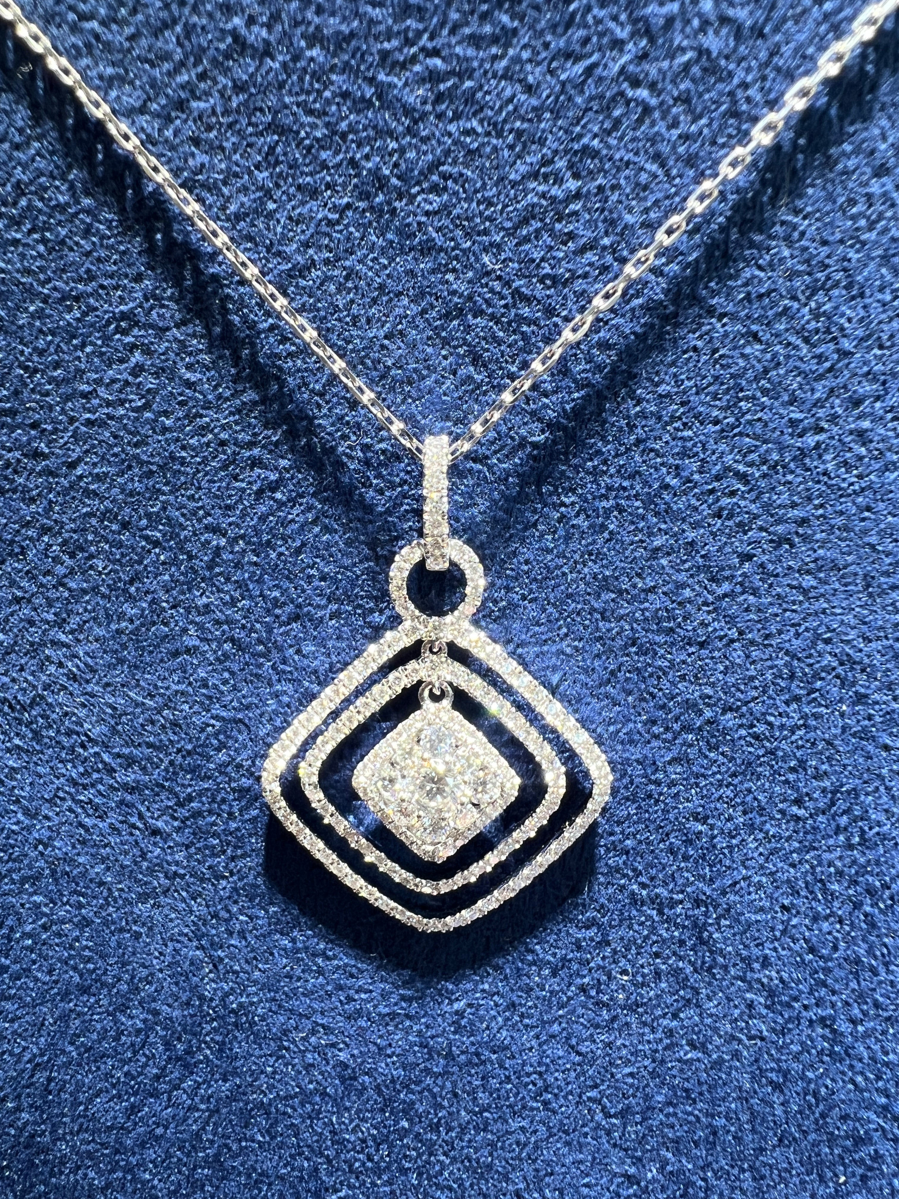 Square Diamond Pendant