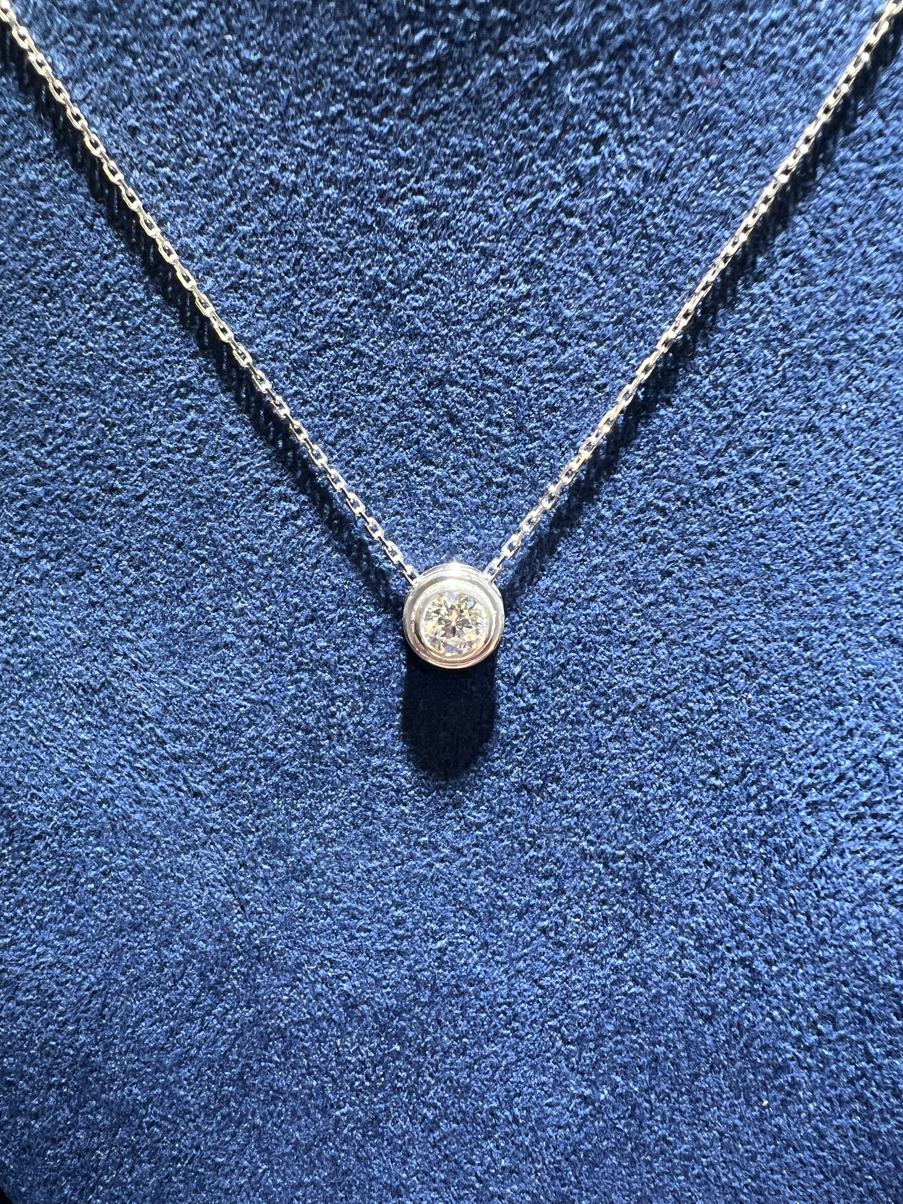 0.50CT Lab Grown Diamond Solitaire Bezel Pendant