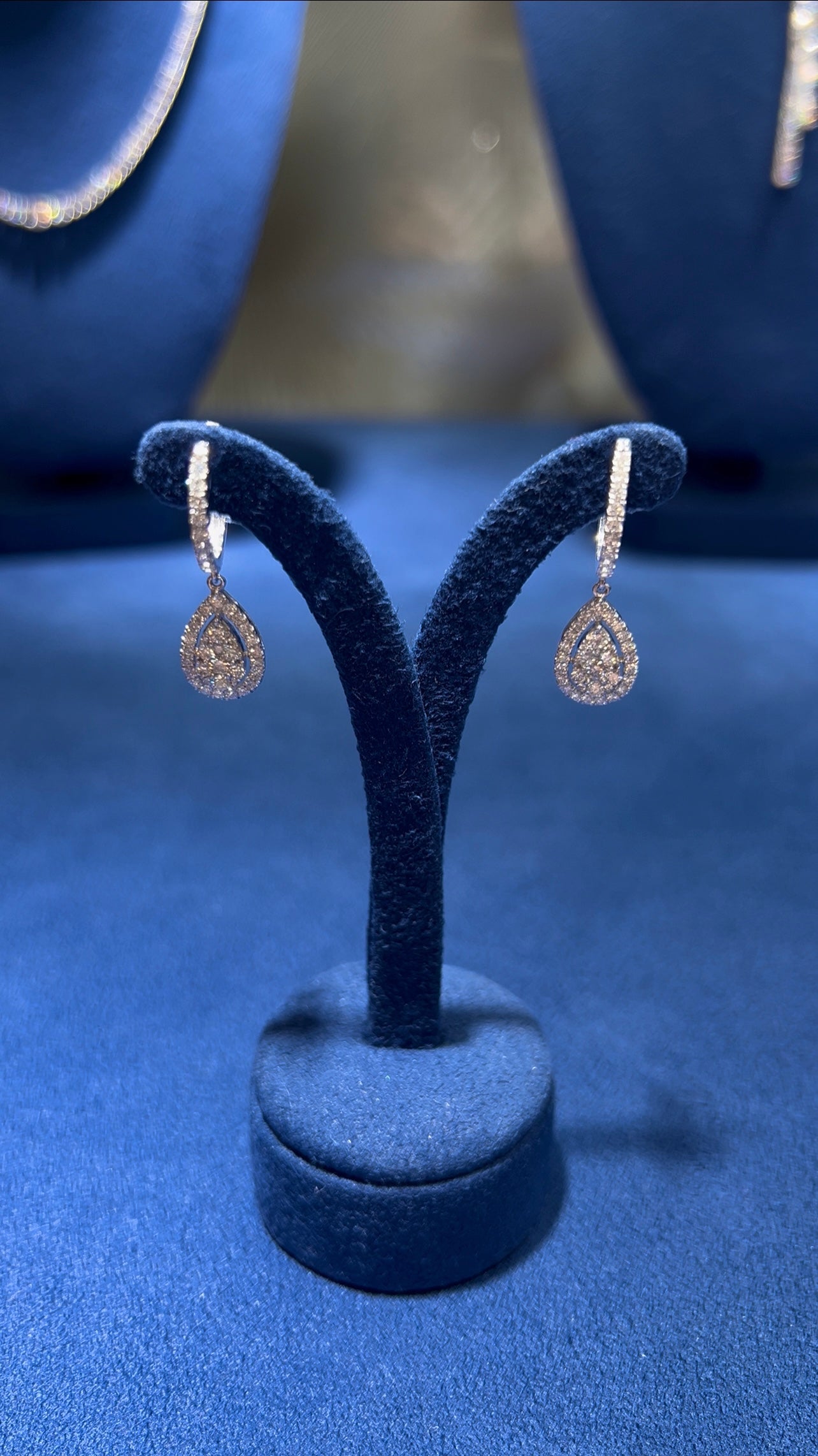 1CTW Pavé Natural Diamond Teardrop Earrings