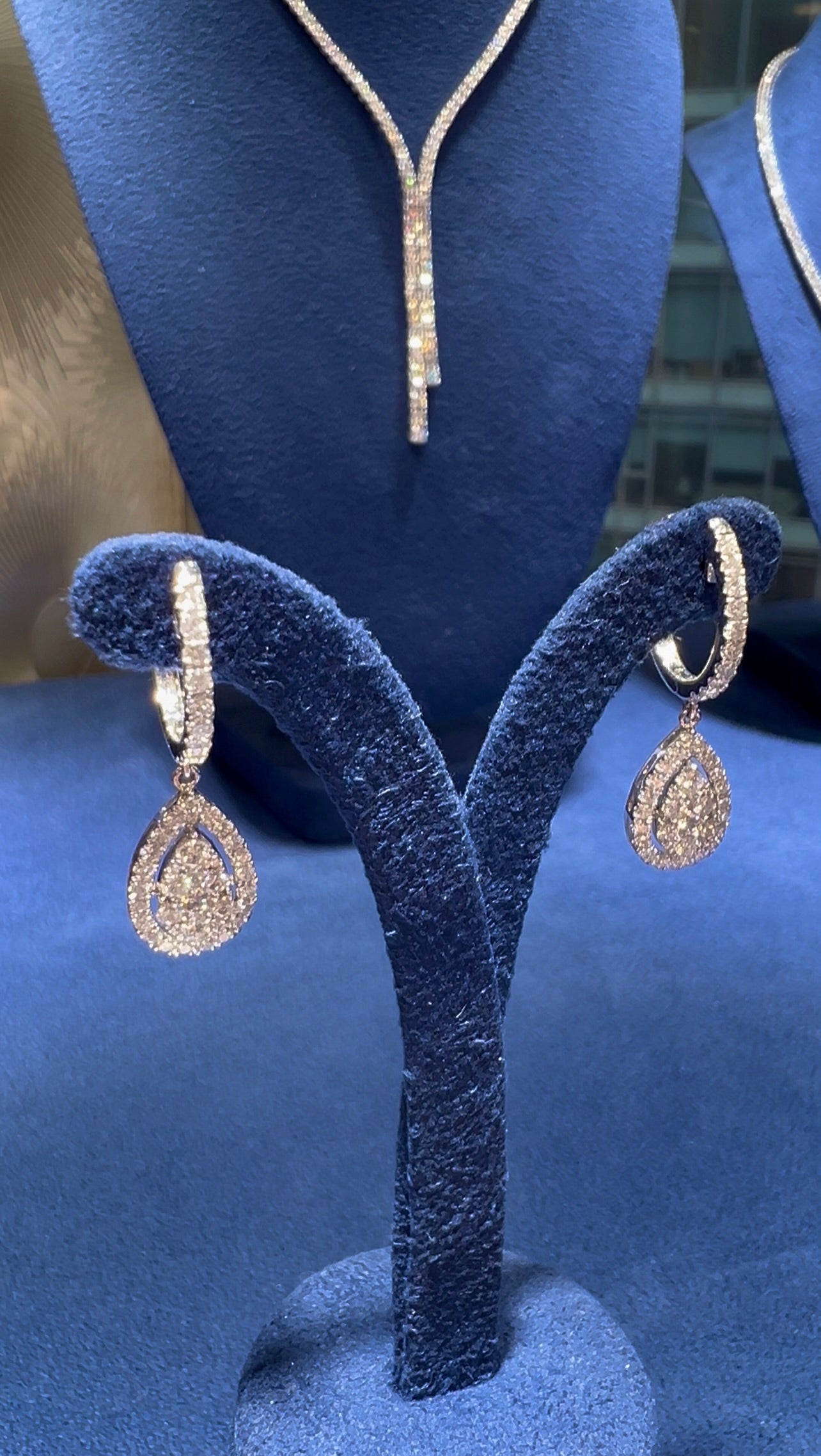 1CTW Pavé Natural Diamond Teardrop Earrings