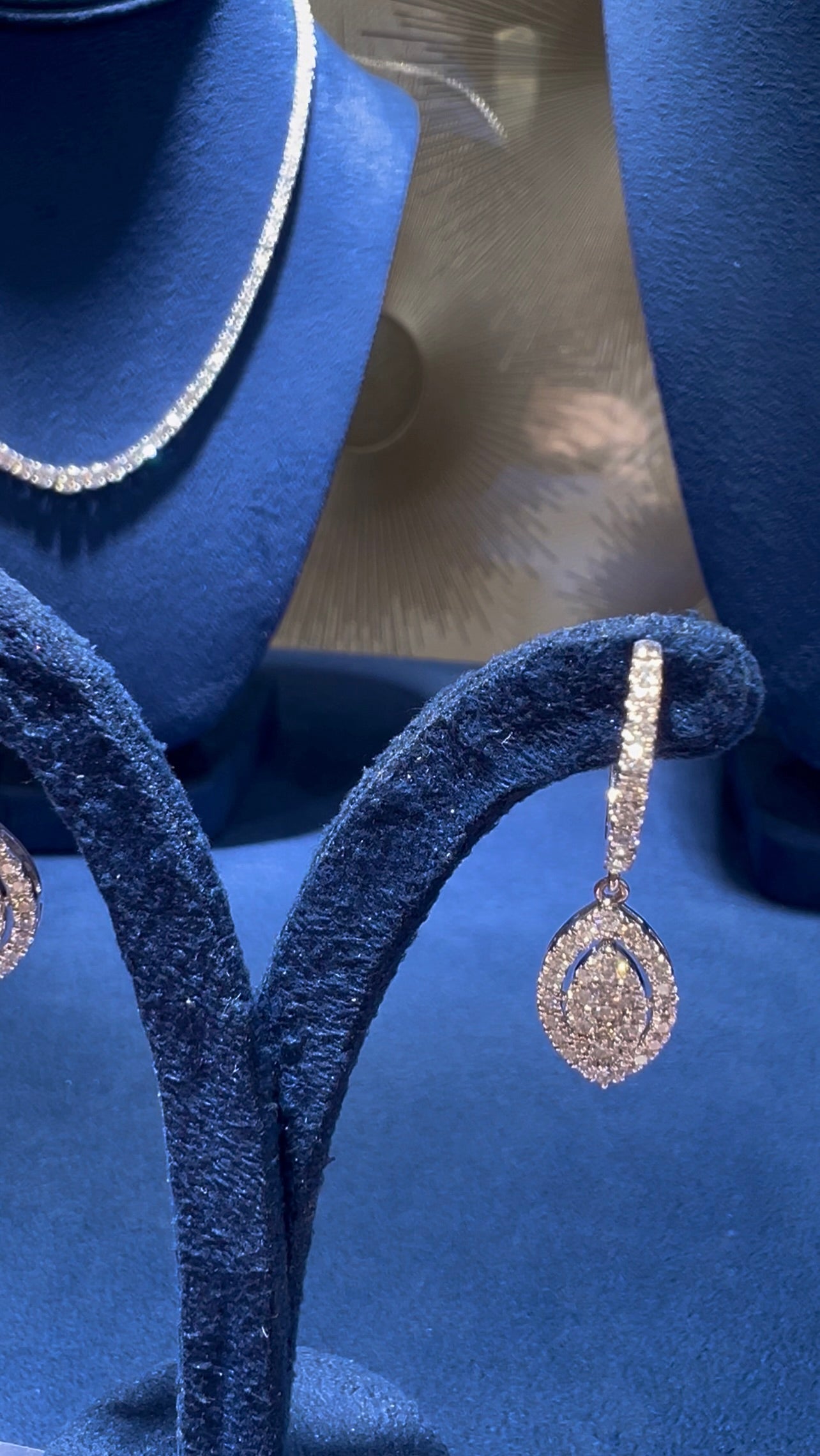 1CTW Pavé Natural Diamond Marquise Shape Earrings Luxury Diamonds