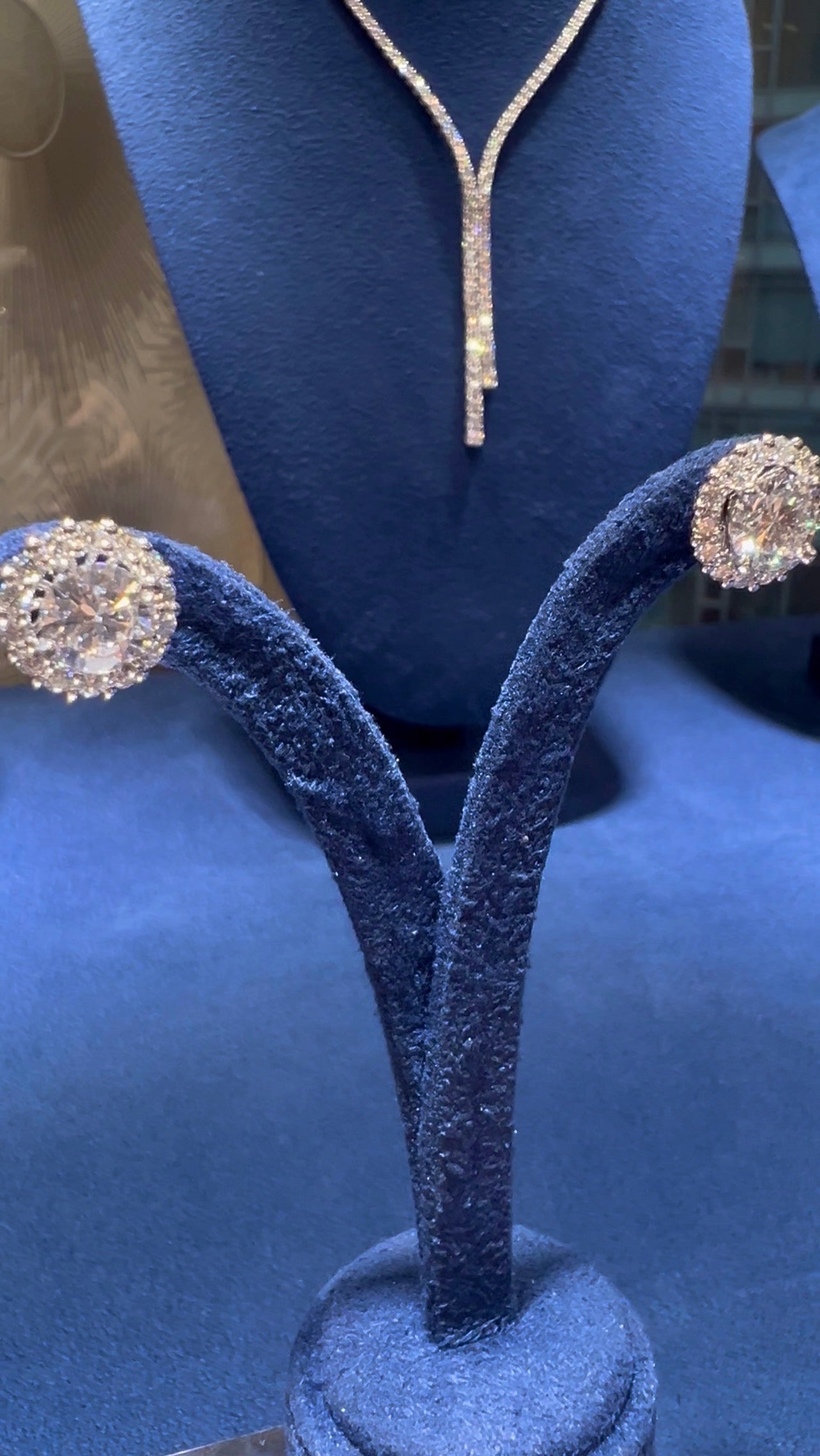 2.73CT Total Weight Lab Diamond Stud Earrings with Removable Halo Jackets